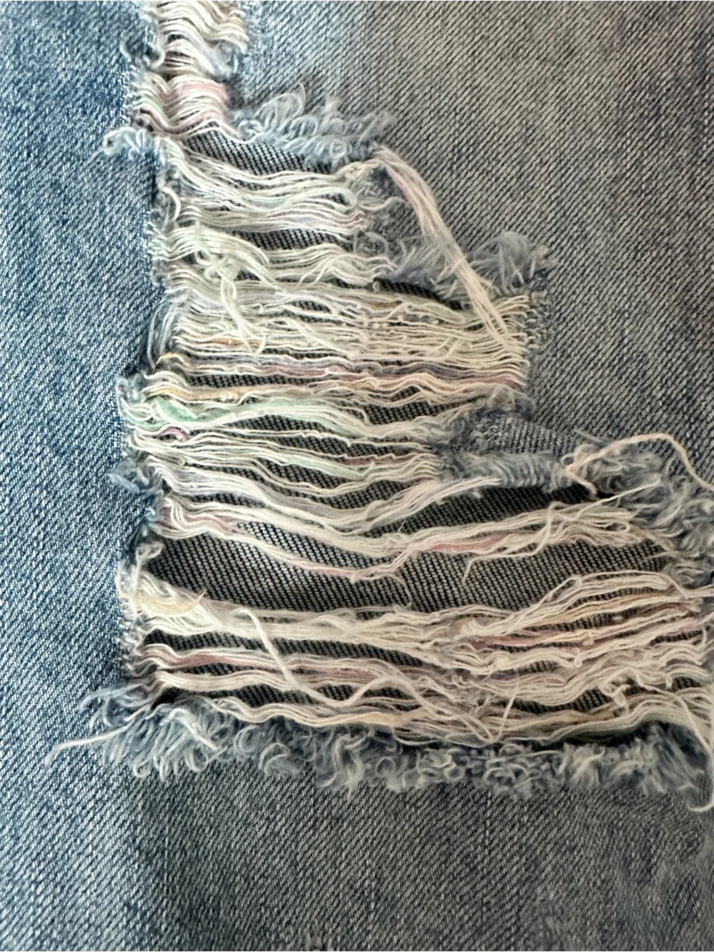 Judy Blue Light Blue Distressed Straight Leg Jeans - Picture 2 of 5